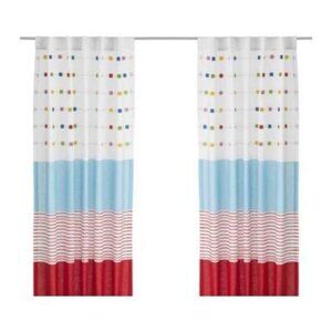 BARNSLIG RANDIG curtains, 4 pc (2 sets of 2), EUC